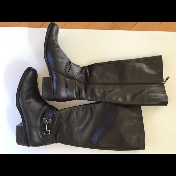 Kate Spade Brown Leather Boots 9 1/2 - Picture 2 of 7